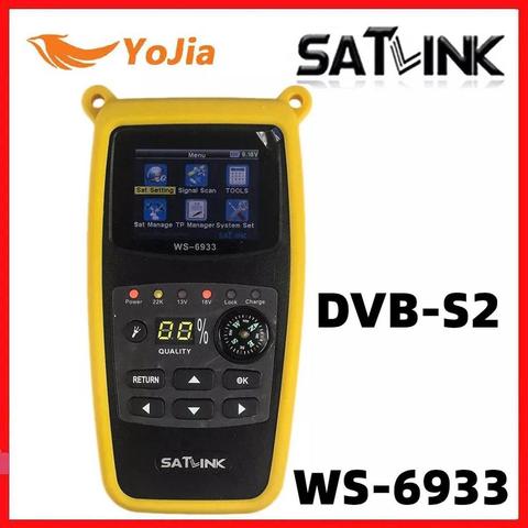 Satlink original WS-6933 buscador de satélite DVB-S2 banda FTA CKU Satlink medidor del buscador de satélite digital WS 6933 envío gratis ► Foto 1/5