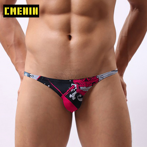 Ropa interior Sexy Gay de algodón transpirable para hombre, con estampado suspensorio, Bikini, ropa interior, Srting ► Foto 1/6