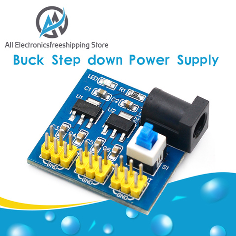 Módulo de fuente de alimentación de DC-DC, 12V a 3,3 V, 5V, reductor, para Arduino ► Foto 1/6