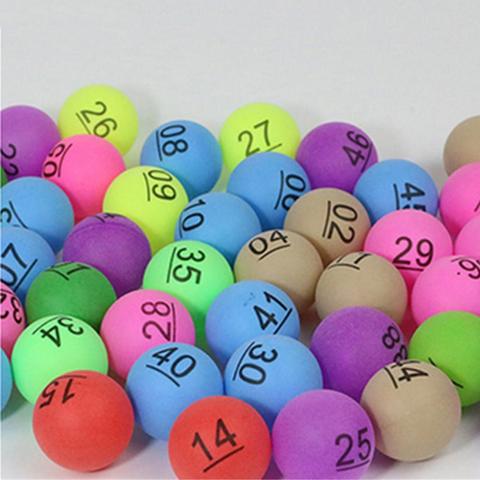Venta de liquidación 50 Uds 2,4g de Pelotas de Ping Pong con el número pelota de tenis de mesa para juego de lotería anuncio venta al por mayor ► Foto 1/1