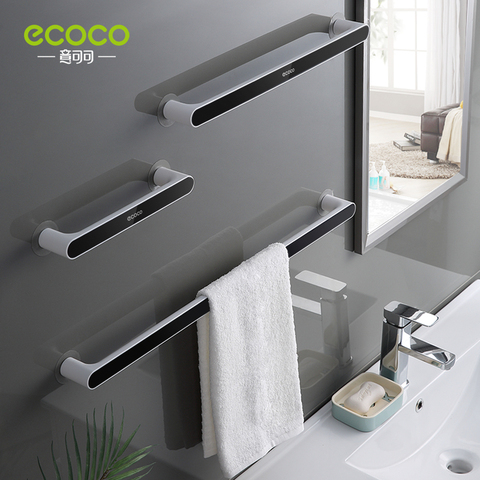 ECOCO-Barra de toalla montada en la pared, organizador de toallas de baño, estante de almacenamiento, no ocupa espacio, accesorios de baño ► Foto 1/6