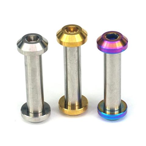 Tornillos de titanio y tuerca de barra para suspensión trasera de bicicleta, M6 x 33mm Ti/Golden/Rainbow GR5 ► Foto 1/4