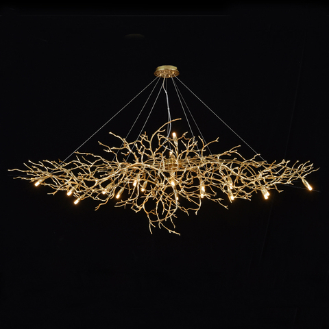 Lámpara de araña de cristal con ramas artísticas, lámpara de luz led de colores para salón de belleza ► Foto 1/5