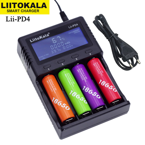 LiitoKala Lii-500S PD4 S6 500 cargador de batería para 3,7 V 18650, 26650, 21700, 1,2 V Ni-MH AA AAA prueba la capacidad de la batería ► Foto 1/6