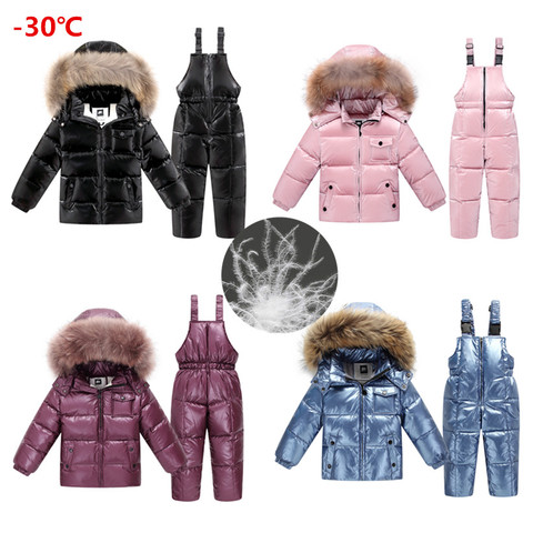 Chaqueta de plumón para niños y niñas, ropa de invierno de marca rusa, prendas de vestir exteriores y abrigo para niños, trajes de nieve impermeables, 2022 ► Foto 1/4