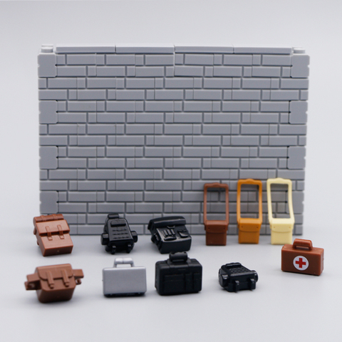 Figuras de ciudad, accesorios de bloques de construcción, bolsos de hombro, mochila, maletín, soldado de policía, juguetes de bloques compatibles con lego ► Foto 1/6