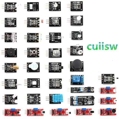 Kits de Sensor 37 en 1 para Arduino Raspberry Pi, módulo de Sensor de aprendizaje para principiantes, adecuado para el último usuario educativo MCU ► Foto 1/1