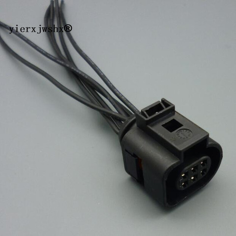 Yierxjwshx 1 Uds 6 Pin/forma del acelerador enchufe hembra conector JPT de alambre de Cable Pigtail para VW Tiguan para AUDI VAG 1J0 973 713 1J0973713 ► Foto 1/4