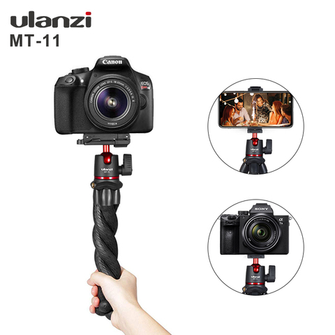 Ulanzi-trípode portátil de viaje para teléfono móvil con trípode, 2 en 1, tornillo de extensión 1/4 para brazo mágico, MT-11Flexible, pulpo, DSLR, SLR, Vlog ► Foto 1/6