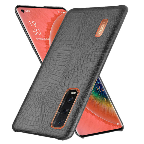 Find X2 Pro-funda de piel sintética de Textura de cocodrilo de lujo con carcasa de plástico duro para Oppo Find X2 Neo Lite ► Foto 1/6