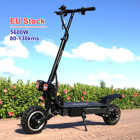 FLJ actualización T112 Scooter Eléctrico Stock Europeo 60V 5600W Dual Motor en carretera o en carretera scooter plegable adultos kick scooter ► Foto 1/6