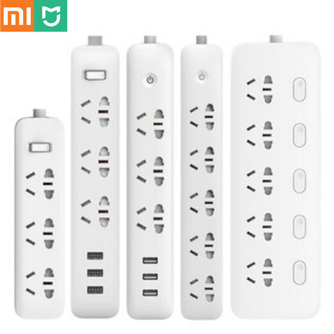 Xiaomi-enchufe mi para el hogar, extensión de Cable de alimentación, 3/5/4/6/8 agujeros, 3 USB, carga rápida, 2500W, 10A, 250V, EU ► Foto 1/6