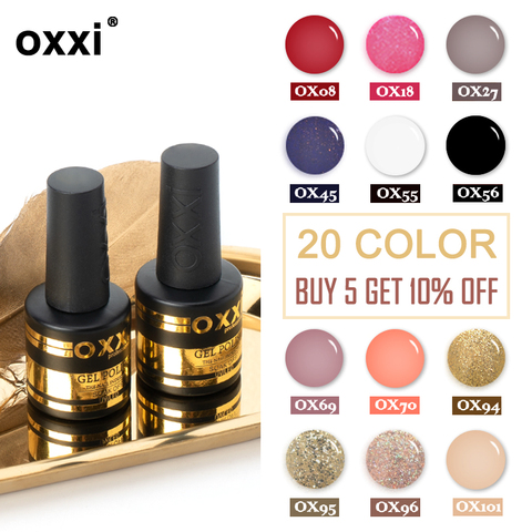 Oxxi Semi-permanente uñas de Gel polaco 8ml empapa UV Led laca gran oferta 60 colores Primer para uñas diseño laca nuevo llegado ► Foto 1/6