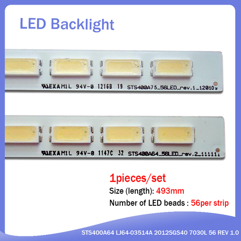 LJ64-03501A LED LCD para reparación de TV, 40 pulgadas, 40PFL5537T, LTA400HV04, STS400A75_56LED-REV.1, 56LED, 493MM, es nuevo 100% ► Foto 1/4