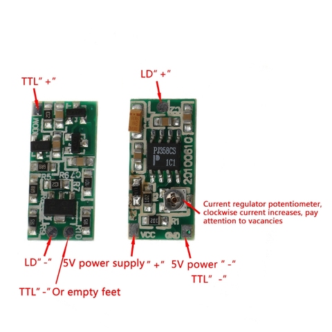 Placa de controlador de diodo láser, suministro de 50-300Ma, 635nm, 650nm, 808nm, 980nm, TTL, 5V ► Foto 1/6