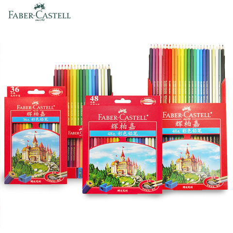 Faber Castell/72/48/36 lápices de color estudiante lápices de color principiantes mano pintado de color lápices suministros de arte ► Foto 1/6