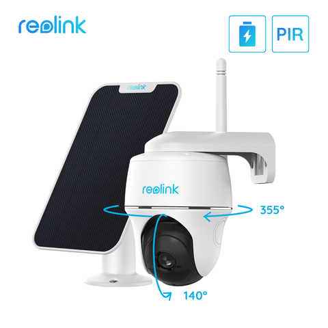 Reolink-cámara de seguridad alimentada por energía Solar, batería recargable, PT, 1080P, WiFi, Argus, PT w ► Foto 1/6