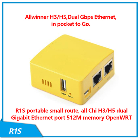NanoPi-enrutador suave pequeño R1S, todo en uno, puerto Ethernet Dual Gigabit, 512M de memoria, OpenWRT, fácil de llevar, FriendlyELEC ► Foto 1/6