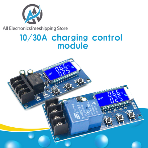 Módulo de Control de cargador de batería 10A 30A 6-60V, módulo de Control de protección de sobrecarga Digital, interruptor de Control, indicador LED ► Foto 1/6