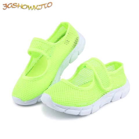 Zapatos de malla transpirable para niños, zapatillas deportivas de tela de red única, informales, para niños y niñas, Color caramelo, 26-36 ► Foto 1/6