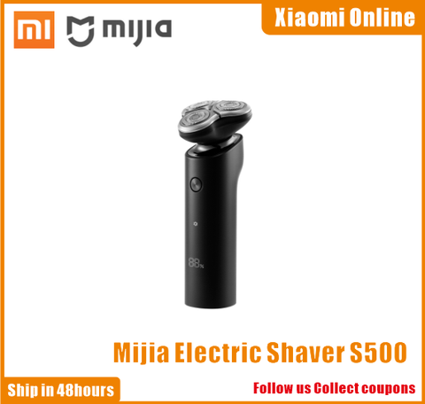 Xiaomi-Afeitadora eléctrica Mijia S500 IPX7 para hombre, resistente al agua, 3 cabezales, seco, húmedo, hoja Dual, cómoda, limpia con pantalla LED ► Foto 1/6