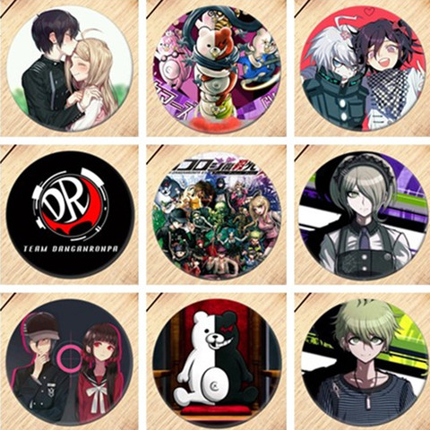 Danganronpa-broche con logotipo del Anime Game Team para chicas, insignias de Cosplay para ropa, mochila, decoración, Pin para parejas, regalo, joyería ► Foto 1/6