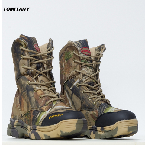 Caza Trekking al aire libre botas de los hombres táctico impermeable Camping escalada zapatillas de deporte militar camuflaje senderismo zapatos para hombre ► Foto 1/6