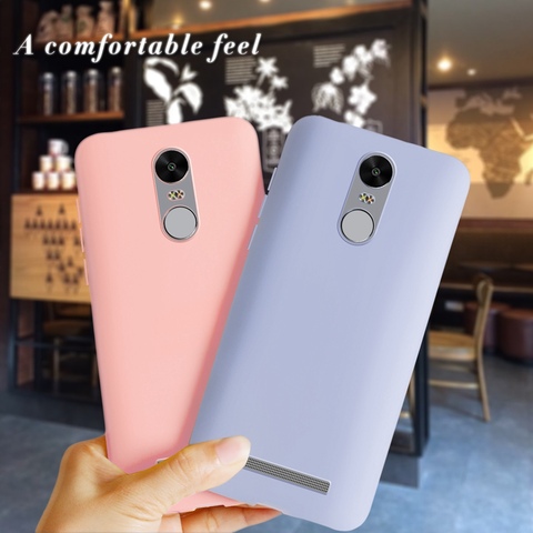 Funda trasera de silicona suave para Xiaomi Redmi Note 3 Pro, protector de teléfono de 150mm, color sólido ► Foto 1/6