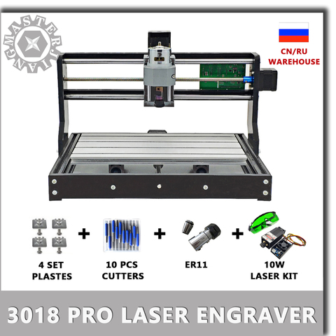 Nueva mini máquina láser CNC 3018 Pro GRBL, bricolaje, fresadora pcb de 3 ejes, enrutador de madera, grabado láser, trabajo fuera de línea. ► Foto 1/6