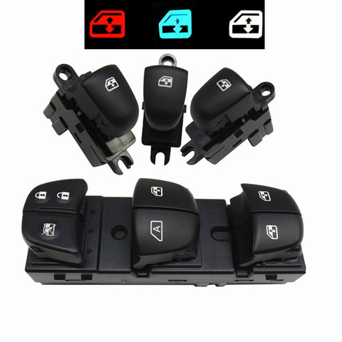 1 juego/4 Uds. Rojo/Blanco/luz azul hielo para Nissan Qashqai/Altima/Sylphy/Tiida/x-trail Power Window Switch/interruptor de ventanilla individual ► Foto 1/6