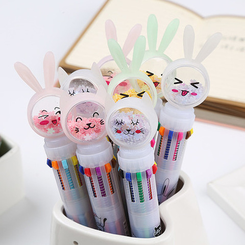 Bolígrafo pluma Coreana de lentejuelas de diez colores bolígrafos bonitos,  novedad, dibujos animados, plumas de tinta negra, bolígrafo de Gel de  firma, accesorios de oficina - Historial de precios y revisión |