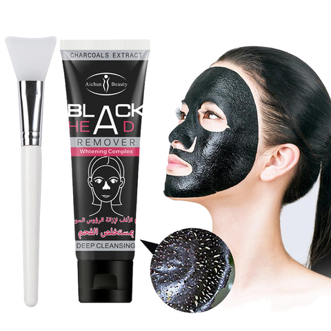 Barro del Mar Muerto Blackhead eliminar Facial máscara profunda limpiadora purificadora cáscara de carbón vegetal bambú negro máscaras ► Foto 1/6