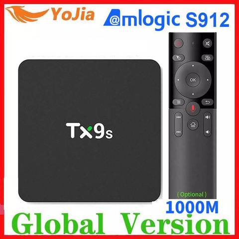 Smart TV Box Amlogic S912 TX9S, Android, decodificador de señal con Octa Core, wi-fi 2,4 GHz, reproductor multimedia, 2 GB/8 GB, Youtube, Google ► Foto 1/5