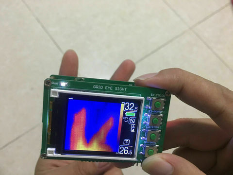 Nueva cámara térmica infrarroja AMG8833, puede insertar una tarjeta sd para guardar imágenes ► Foto 1/5