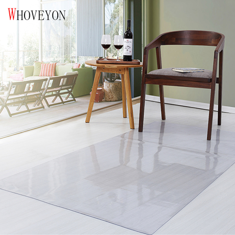 WHONEYON-Estera de protección de suelo de madera para sala de estar, alfombra de plástica de puerta transparente, PVC, antideslizante e impermeable, para baño y cocina ► Foto 1/6