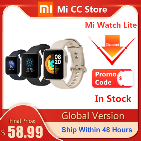 Reloj inteligente Xiaomi Mi Watch Lite, reloj inteligente deportivo con GPS, control del ritmo cardíaco y Bluetooth 1,4 de 5,0 pulgadas ► Foto 1/6