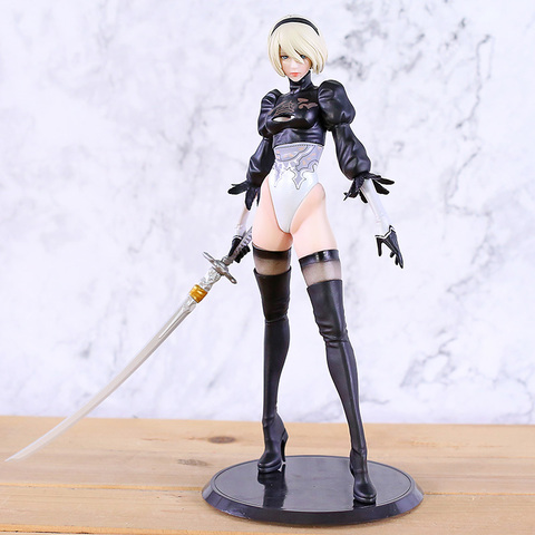 NieR Automata-figura de YoRHa núm. 2 tipo B 2B, modelo coleccionable de PVC, muñeco de juguete ► Foto 1/6