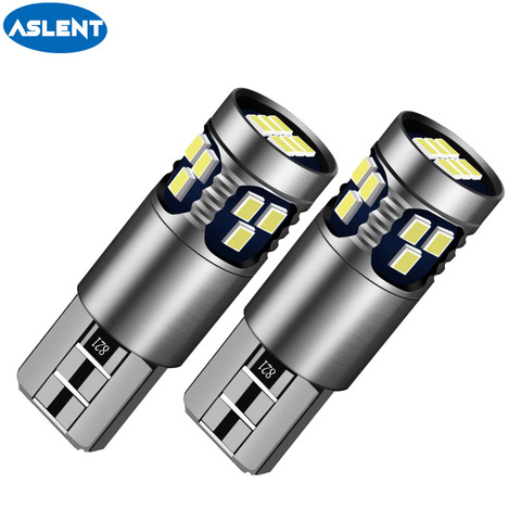 ASLENT-bombillas LED T10 W5W 194 168 2016 18SMD, accesorios para coche, luz de lectura automática, 12V, blanco, rojo y amarillo, 2 uds. ► Foto 1/6