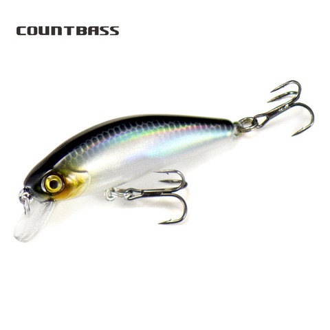 Countbass-Cebo duro de pececillo que se hunde, 50mm, peso fijo, sábalo, Crankbait, trucha, Señuelos de pesca de lubina, 1 ud. ► Foto 1/6