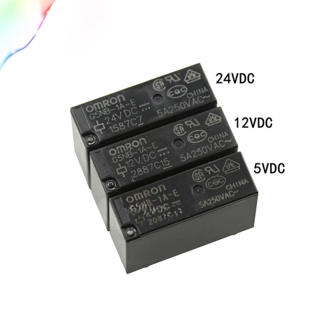 5 uds 5V 12V 24V de relés de potencia G5NB-1A-E-5VDC 12VDC 24VDC 5A 250VAC 4PIN ► Foto 1/5