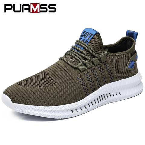 Zapatillas de deporte vulcanizadas para hombre, zapatos informales de malla transpirables ligeras, Tenis masculinos ► Foto 1/6