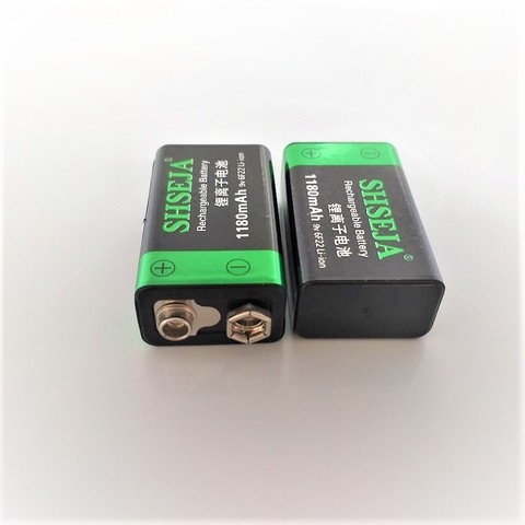 Batería recargable de iones de litio, 9 v, 1180mAh, para detectores de humo, micrófonos inalámbricos, novedad ► Foto 1/4