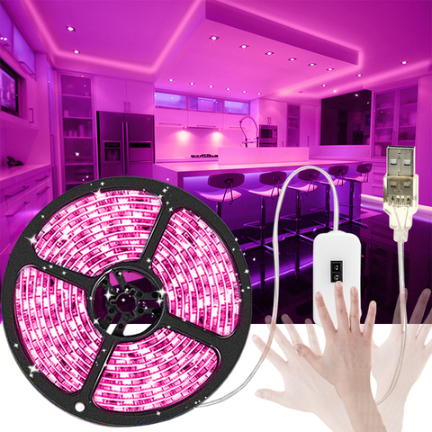 5V USB Led franja de cinta Rgb 2835 Interruptor táctil/mano de barrido de las luces Led lámparas de habitación Decoración LED de retroiluminación para TV Cocina ► Foto 1/6