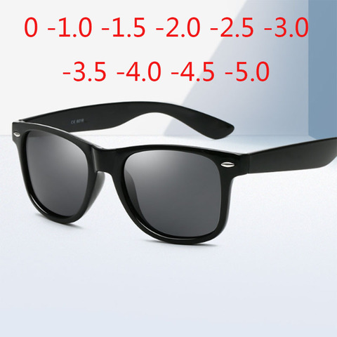 Gafas de sol polarizadas con remaches Vintage para hombre y mujer, gafas de sol cuadradas con prescripción para Conductor, 0-0,5-1,0-2,0 a 5,0 ► Foto 1/6