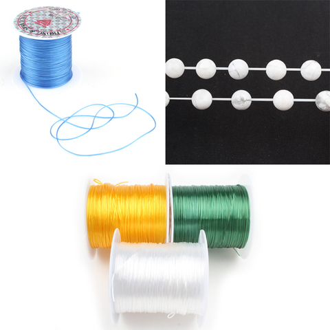 1 rollo Multi-Colores 0,8mm fuerte elástico cuentas de alambre Hilo para DIY abalorios pulsera collar 10M ► Foto 1/6