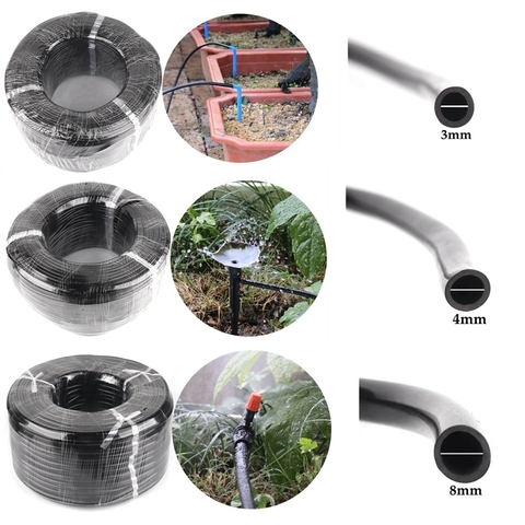 Venta al por mayor 3/5mm 4mm/7mm 8mm/11mm de jardín de PVC manguera riego por goteo tubería de agua de granja Sistema de microrriego de tubo de agua de línea ► Foto 1/6