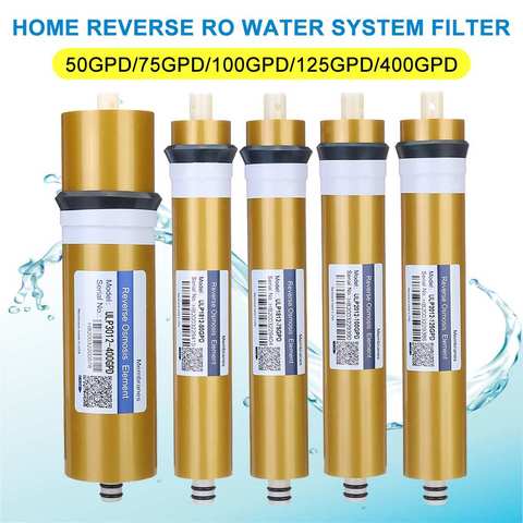 400GPD /125/100/75/50GPD Membrana de ósmosis inversa RO sistema de filtro de agua de reemplazo purificador de agua potable para el hogar Cocina ► Foto 1/6