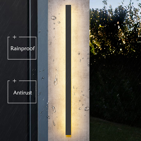 Lámpara LED de pared para exteriores, luz impermeable IP65 larga de aluminio para jardín, villa, porche, candelabro de 110V y 220V ► Foto 1/6