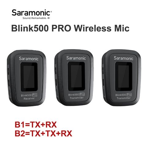 Saramonic-micrófono inalámbrico Blink500 Pro B1 B2 Blink 500, condensador de estudio, entrevista, canal Dual para cámara de teléfono ► Foto 1/6