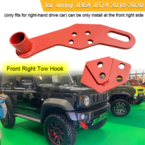 Delantero derecho gancho de remolque para Suzuki Jimny JB64 JB74 2022-2022 gancho de remolque para Right-hand Drive de remolque del coche de apoyo ► Foto 1/5